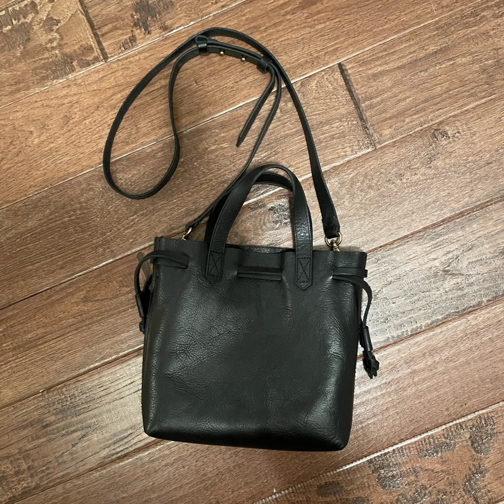 Madewell black leather crossbody bag purse